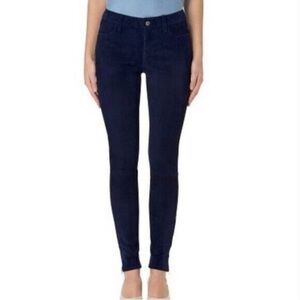 J Brand Black Suede Ankle Zip Super Skinny Pant Legging Jean S8001 $1092 size 25